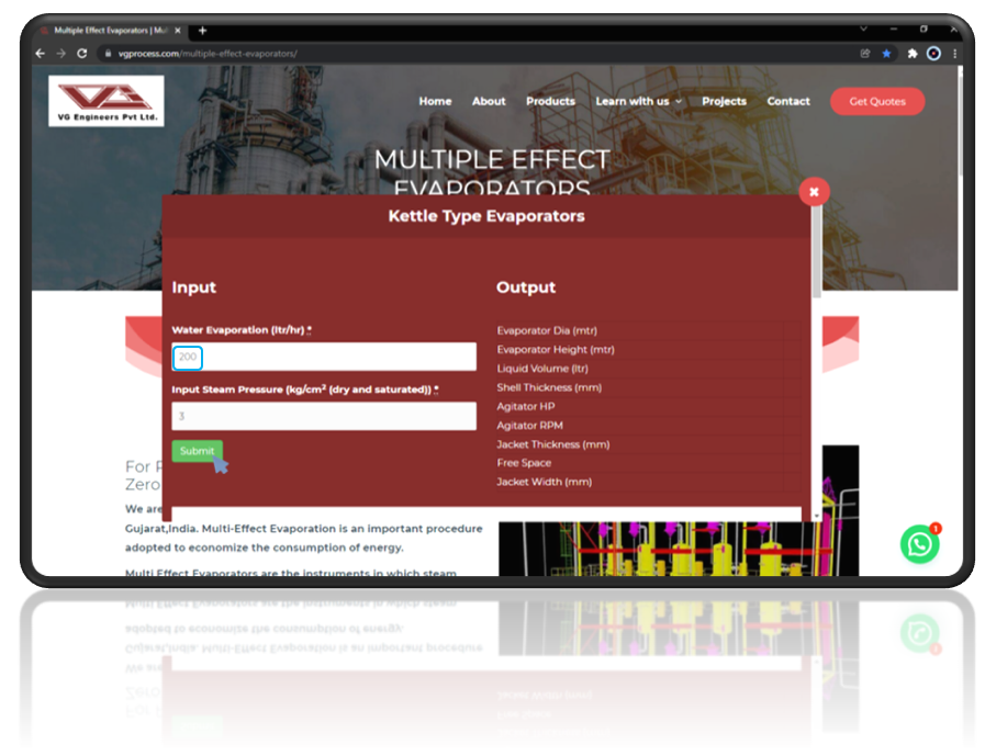 Multiple effect evaporator free tool image