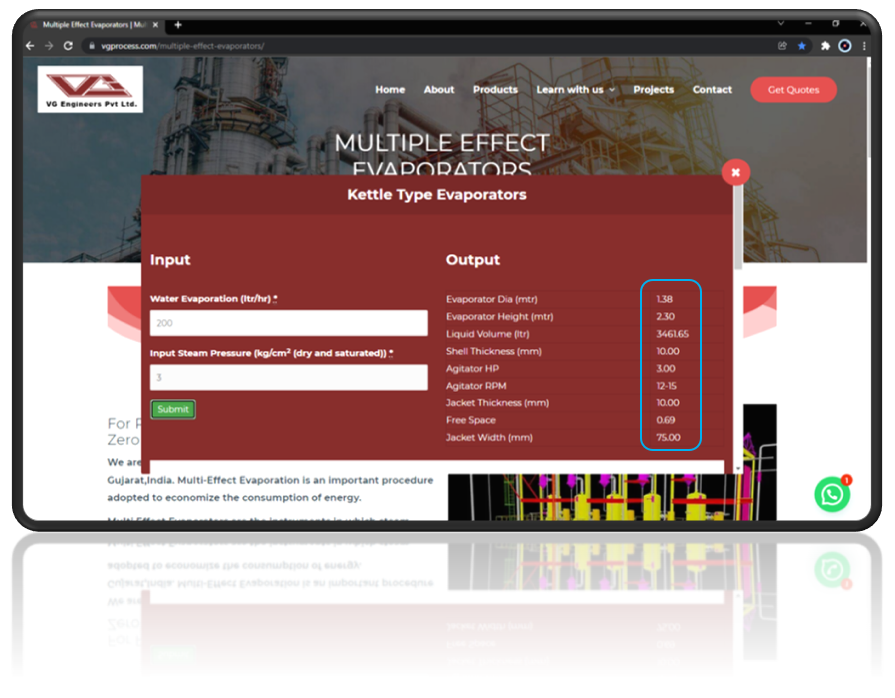 Multiple effect evaporator free tool image